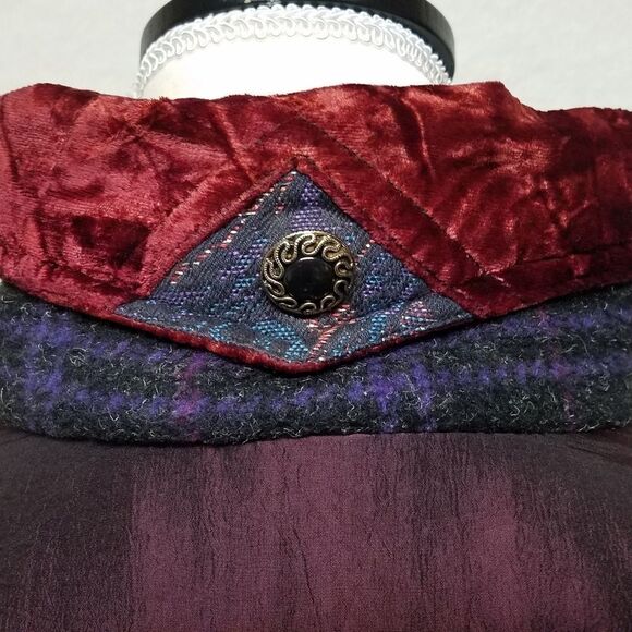 RARE Vintage Karizma Sun Stars Moon Metallic Velvet Satin Tapestry Jacket M - Picture 14 of 16